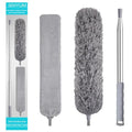 100 Inch Retractable Gap Dust Cleaner Cleaning Tools & Microfiber Feather Duster Washable and Retractable Duster Brush for Cleaning Under Appliances Furniture Ceiling Fan Dust and Cobweb Cleaner