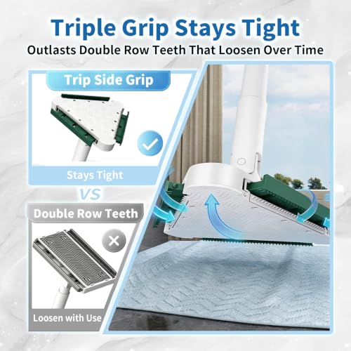 Snap Grip Mini Clamp Triangular Dust Mop, One-Click Cloth Change - view 3