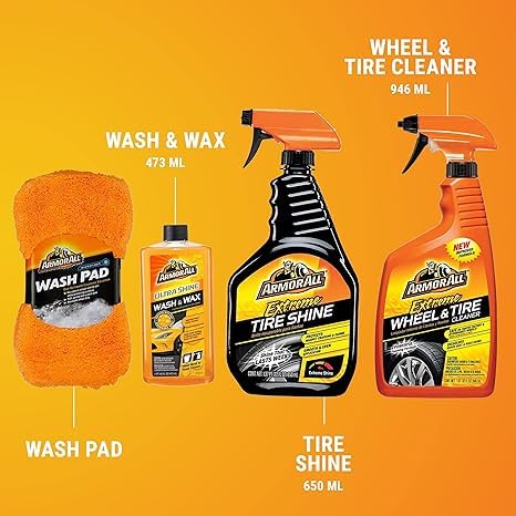 Premier Car Care Kit, Includes Car Wax & Wash Kit, Glass Cleaner, Car Air Freshener, Tire & Wheel Cleaner, 8 Pieces Protectant, Glass and Cleaning Wipes, 30 Count Each (Pack of 3) - view 2