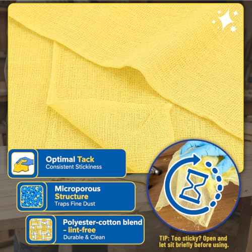 Tack Cloth for Removing Dust from Woodworking 60Pack - view 3