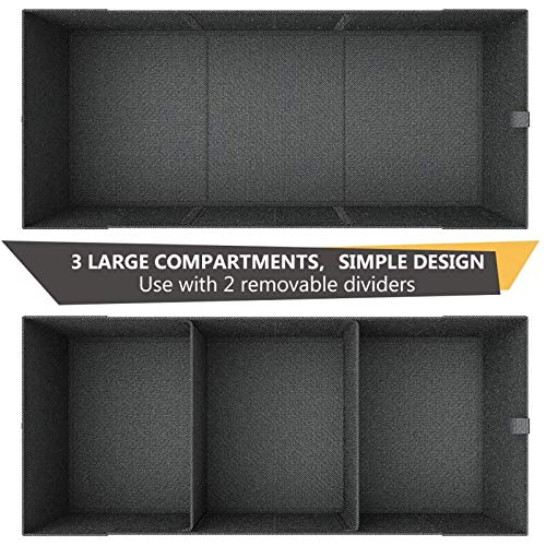 Trunk Organizer for SUV, Car Organizer, Collapsible Trunk Organizer for Car, Non-Slip Bottom, Storage Organizer for Sedans, Van, Jeep, Grocery, Large 3 Compartments, Black 32"×13"×10.6" - view 4