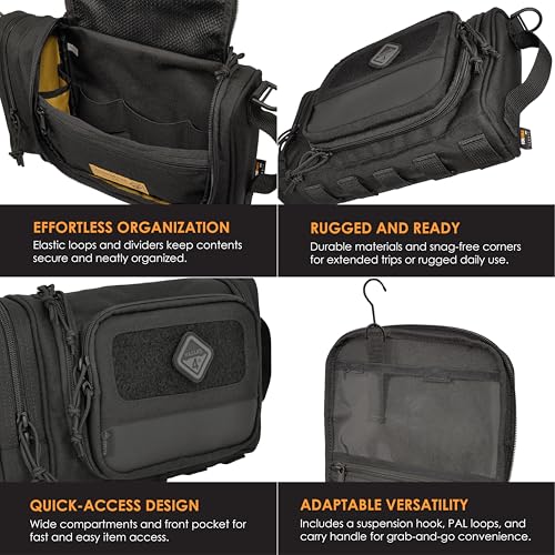 Reveille: Rugged Grooming Kit/Heavy-Duty Toiletry Bag - Black, 11.8 x 8.3 x 4.7 inches - view 6