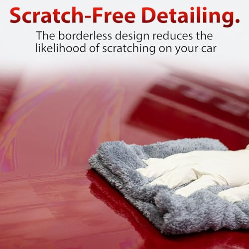 Adam's Borderless Grey Microfiber Towel (6pk) - Premium Ultra Soft Car Detailng Towel Cloths, 480gsm - Safe for Car Wash, Home Cleaning & Pet Drying Cloths (16 Inch x 16 Inch) - view 6