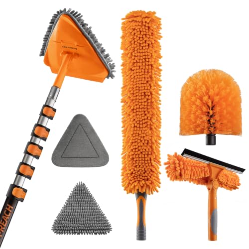 30 Foot High Reach Duster Kit with 5-24 ft Extension Pole for High Ceiling