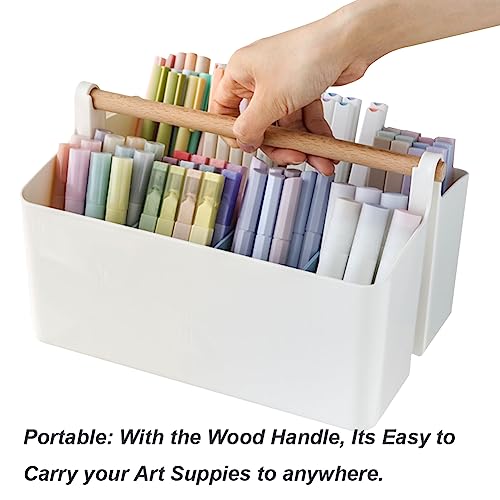 Art Supply Caddy Organizer with Handle,Teacher Tool Storage with Divider - view 5