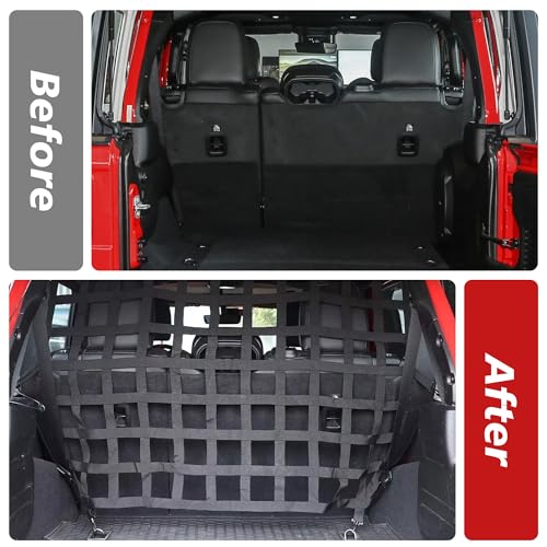 Dog Barrier Divider Net for Jeep Wrangler JK JL Unlimited 4-Door 2007-2026 - view 6