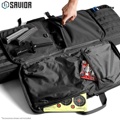 American Classic Tactical Double Long Gun Bag Pistol Transportation Case w/Backpack Strap, in 32" 36" 42" 46" 51" 55" - view 3