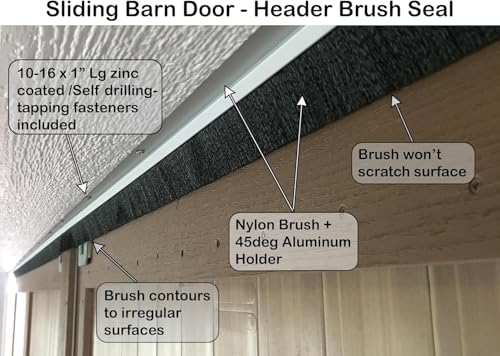 JaCor 3.0" Nylon Brush Seal Weatherproofing, 3.0" Brush Seal x 1.0" 45deg Holder x 8ft.+ 8ft Long Brushes (16ft Total) - view 4