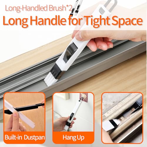 16PCS Crevice Cleaning Brush Set - Multi-Purpose Grout Cleaner Brush for Deep Cleaning Gap, Hard Bristle Scrub Brushes Tools, Cleaning Supplies for Household Use,Window, Kitchen, Bathroom - view 7