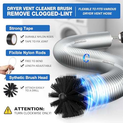 22-Pieces 32-Feet Dryer Vent Cleaner Kit, Dryer Vent Cleaning Kit - view 2