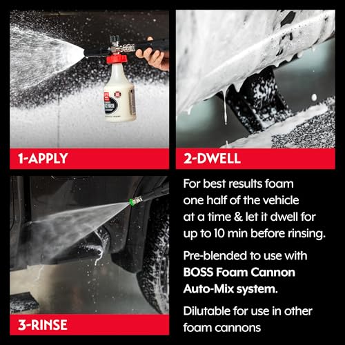 BOSS Foaming Surface Wash for Car Cleaning and Detailing, Compatible with the BOSS Foam Cannon Auto-Mix System, 35oz - view 4