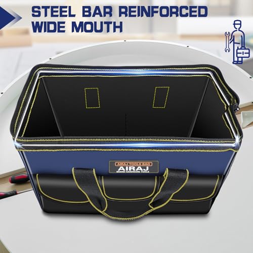 Tool Bag 2-Pack Set, 14" & 16" Wide Mouth Tool Bags for Men and Women - view 5