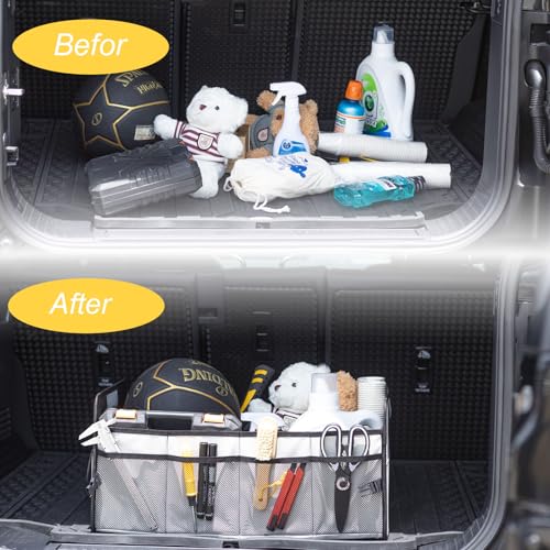 Car Trunk Organizer, Collapsible Car Organizers and Storage Grey - view 6