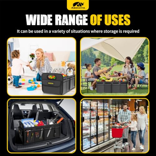 Car Trunk Organizer - 70L Foldable Car Storage for Grocery, Black - view 6
