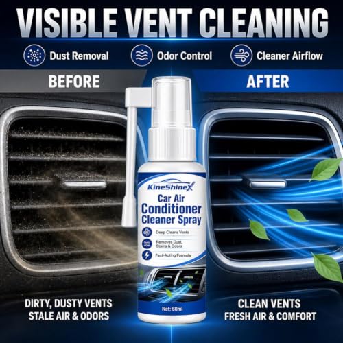 Car Air Conditioning Outlet Cleaner, A/C Vent and Duct Cleaner, Gentle Foam Formula Foaming Spray for Cars, Car Air Freshener Cleaning Supplies for Summer Outdoor, Camping Travel - view 7