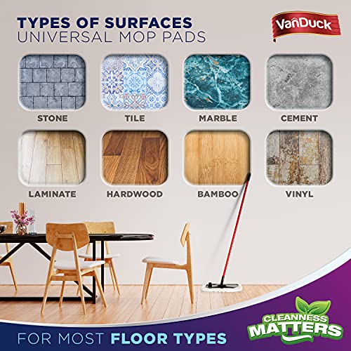 100% Cotton Terry Mop Pads 15x8 Inch, 12-Pack (Mop Not Included) - view 4