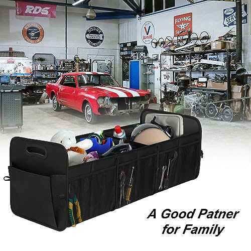 Large Capacity Trunk Organizer, Waterproof Car Accessory, Non-Slip, Foldable, Suitable for All Vehicles, Black - view 7