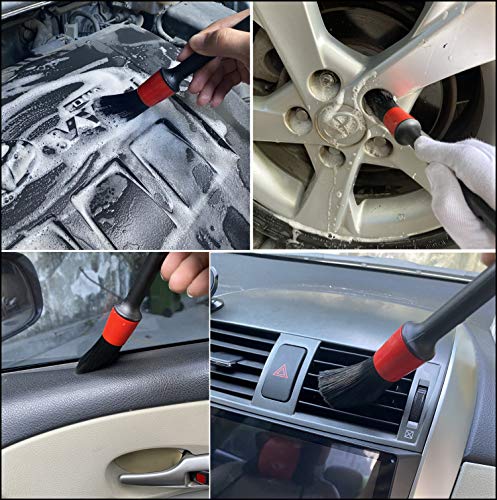 Car Wash Brush with Long Handle, Car Detailing Kit, Wheel Brush 7 Packs - view 5