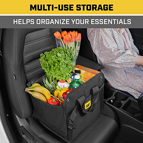 FlexTrunk Car Trunk Organizer Storage - Collapsible Dual-Compartment Automotive Adjustable Pockets Expandable Sturdy Multipurpose Folding Cargo Store for Auto Backseat, Black (CATO-201) - view 3