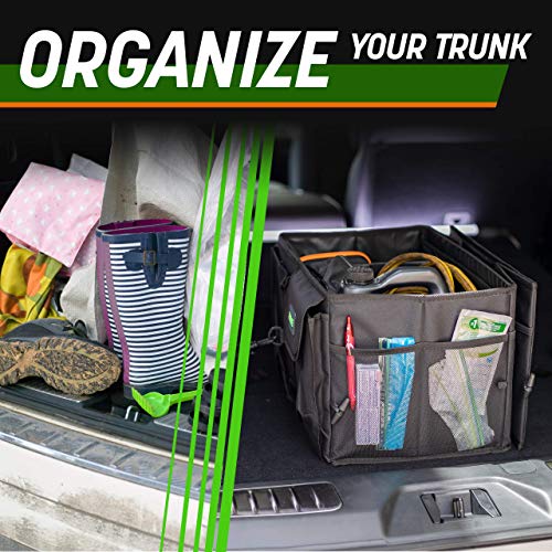 DRIVE - Car Trunk Organizer - Collapsible, Multi-Compartment Automotive SUV Car Organizer for Storage w/Adjustable Straps - Truck & Car Accessories for Women and Men - Black - view 2