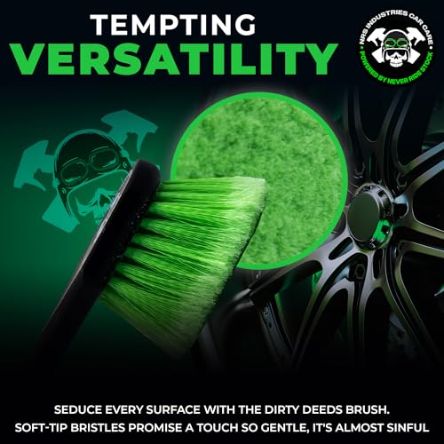 Dirty Deeds Wheel & Exterior Car Cleaning Brush | Soft Bristle Scrubber | Safe for Paint, Trim & Rims | Ergonomic Comfort Grip for Precise Detailing | Deep Cleaning | Scratch Free - view 3