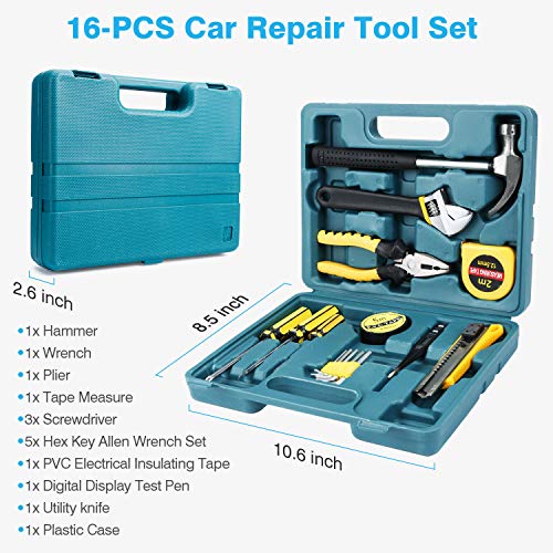 Car Roadside Emergency Kit, Auto Vehicle Safety Kits, with Jumper Cables - view 4