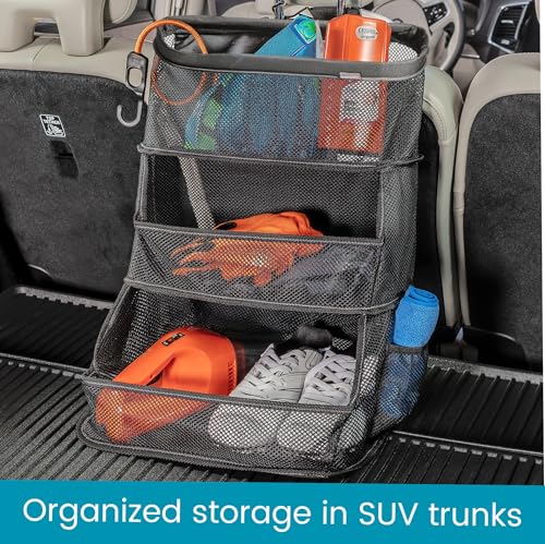 Car Storage Organizer – 3-Bin Hanging Organizer for SUV Trunk or Car Seat - view 5