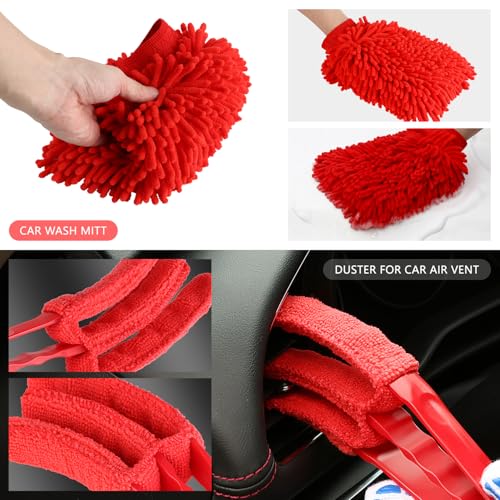 25pcs Car Detailing Brush Set, Car Detailing Kit, Interior Kit with Drill Brush Set, Windshield Cleaning Tool, Professional Car Care kit for Interior & Exterior, Wheel, TOOLS-00278-A - view 6