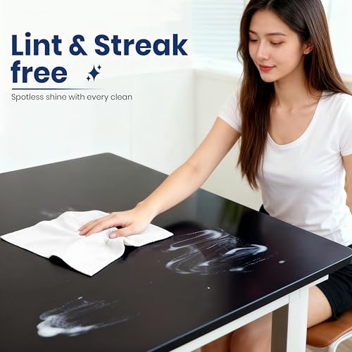 Microfiber Cleaning Cloth Roll (Value Pack of 75) - Size 12x12 Inches, Tear Away Microfiber Towel Rolls, Highly Absorbent, Reusable, Lint and Streak Free Cleaning Rags for Home - view 6
