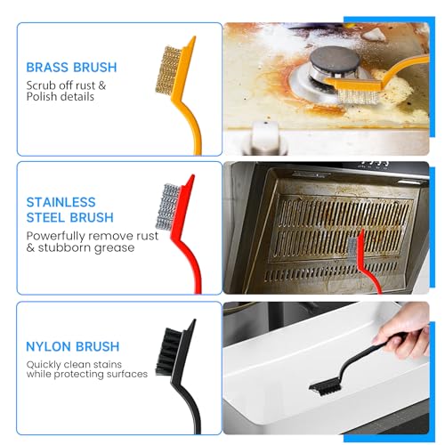 14Pcs Crevice Cleaning Brush Set, V Shape Grout Cleaner Brush for Deep Cleaning Gap, Hard Bristle Scrub Brushes Tools, Cleaning Supplies for Household Use, Bathroom, Kitchen, Toilet, Window - view 5