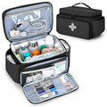 Small Medicine Storage Bag, Empty Family First Aid Kits Case, Black