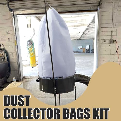 8 Pcs Dust Collector Bags and Band Clamps Set, Filter Replacement Bag, Fit for Dust Collector Woodworking with Diameters from 18-7/8 to 19-27/64 (1.97mil) - view 5