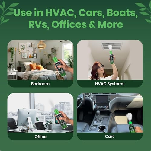 HVAC Air Deodorizer & Mold Treatment Fogger 3-Pack with 3 Scented O-Ring Pads | Air Duct Freshener for HVAC & AC Vents | Plant-Based Thymol Fogger for Home, Car & Commercial Spaces - view 6