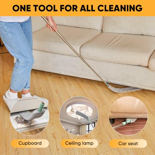 Retractable Gap Dust Cleaner, Artifact,Extendable Duster Cleaning Tool for Hard-to-Reach Areas, Reusable Washable Dusting Wand for Home,Ceiling,Blinds,Under Furniture (2) - view 6