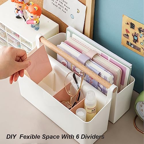 Art Supply Caddy Organizer with Handle,Teacher Tool Storage with Divider - view 4
