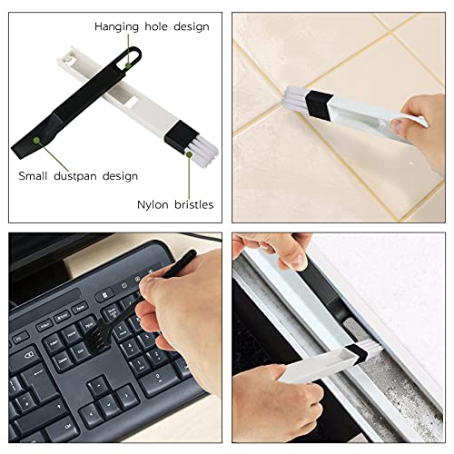 8 Pcs Hand-held Groove Gap Cleaning Tools - Door Window Track Crevice Cleaning Brushes Blind Cleaner Duster, Window Magic Cleaning Brush for Shower Door, Car Vents, Air Conditioner, Keyboard - view 6
