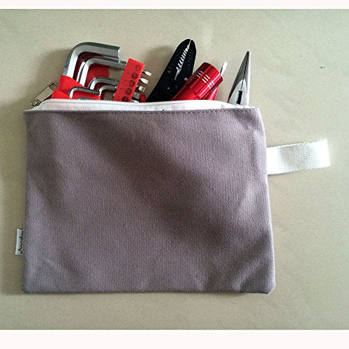 100% Cotton 16oz Heavy Duty Multi-purpose Canvas Zipper Tool Bag Organize Storage Pouch 4-pack - view 4