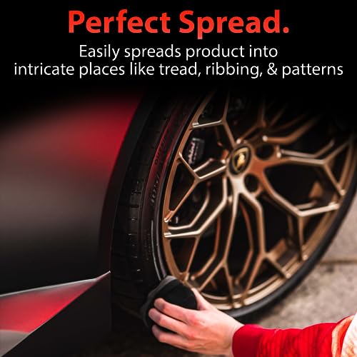 Pro Tire Hex Grip Applicator - Tire Shine Car Detailing Foam Sponge Tool | Car Cleaning Supplies After Car Wash leaner | for Vinyl Rubber & Trim Accessories | Wheel & Rim Cleaner - view 3
