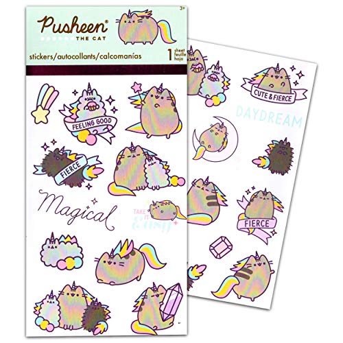 Pusheen Cat Sticker Bundle Pack Pusheen Favors - 120 Pusheen Sticker Stickers for Walls Cars Laptops Water Bottles (Party Supplies Office Supplies School Supplies) - view 2