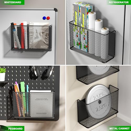 Magnetic Shelf Fridge Basket Bin for Washer Dryer Locker Whiteboard Cabinet - view 4
