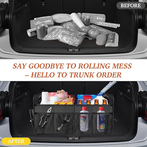 Trunk Organizer for Nissan Rogue 2021-2025 2026 Cargo Storage Box Collapsible Car Compartment Groceries Caddy Automotive Interior Accessories Mesh Pocket - view 3
