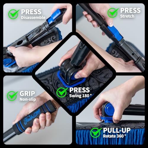 Car Duster Exterior - Wax Treated Cotton & Extendable Handle - view 3