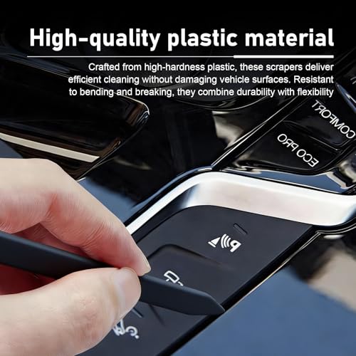 9PCS Car Carbon Fiber Plastic Crevice Tool, Non Scratch Car Scraper - view 4