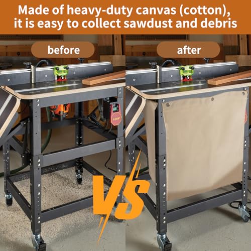 Table Saw Dust Collector Bag, Heavy Duty Canvas - view 6
