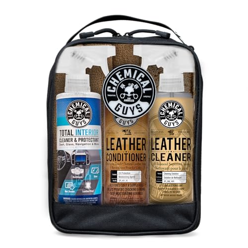 Leather Cleaning & Conditioning Kit, Cleaner, Towels & Bag
