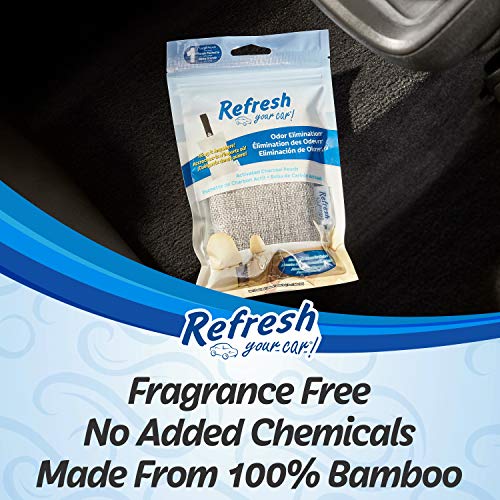 ! Car Air Freshener And Deodorizer, Odor Eliminator Charcoal Deodorizer Bags, Set Of 2, Fragrance Free - view 2