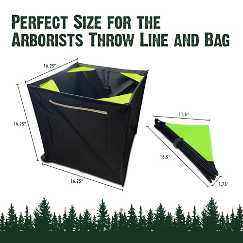 Throw Bag - Easy Folding Arborist Throw Line Cube Storage Organizer Tree Cutting Equipment Throwline Box Arborist Throw Line Storage Thrower Supply Big Storage Bags Cubes Black - view 5