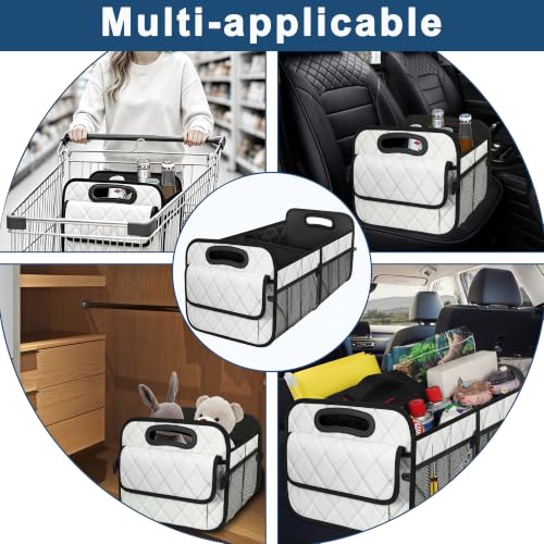 Car Trunk Organizer for SUV, Car Organizers and Storage with Reinforced Handles, Car Accessories for Women/Men 70L Waterproof Polyester Trunk Organizer(Large, Beige) - view 7