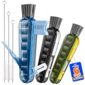 6 Pack 4 in 1 Cup Lid Cleaning Brush 3 Straws Bottle Brush,Black