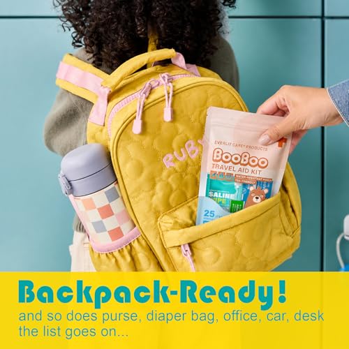 Bulk Mini First Aid Kit 10 Pack | Individual Travel Pouches with 25 Sterile Wound Care Essentials | for School, Classroom, Day-Care, Backpack, Sports, Car, Diaper Bag, Party Favors - view 3
